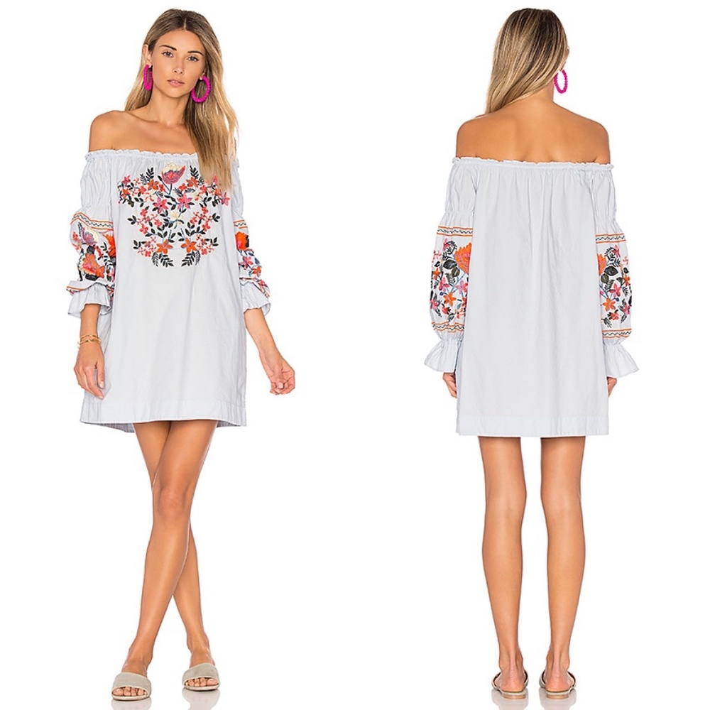 Free People Fleur Du Jour Embroidered Floral Dress